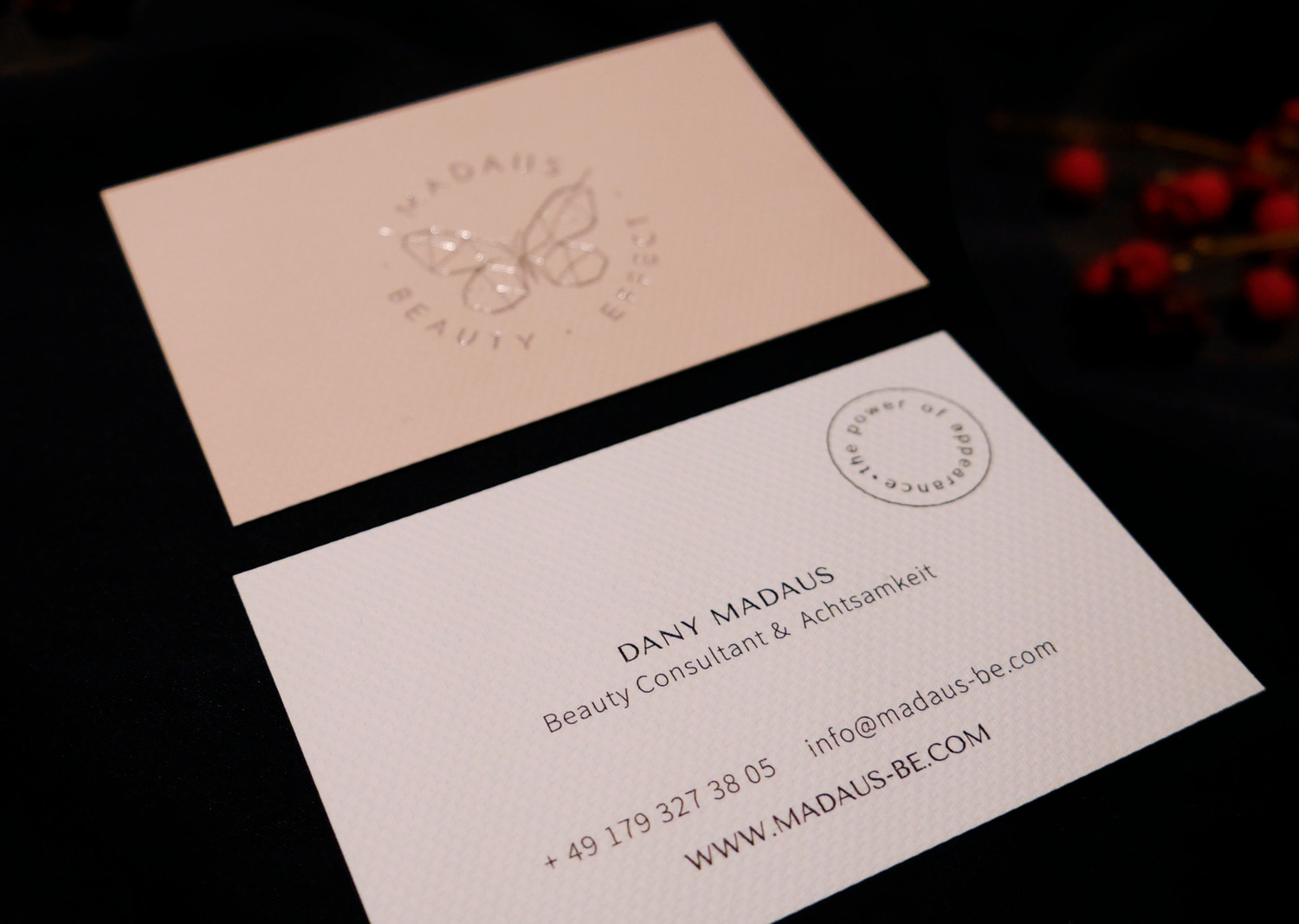 Madaus Beauty Effect Stationery Business Card Corporate Design