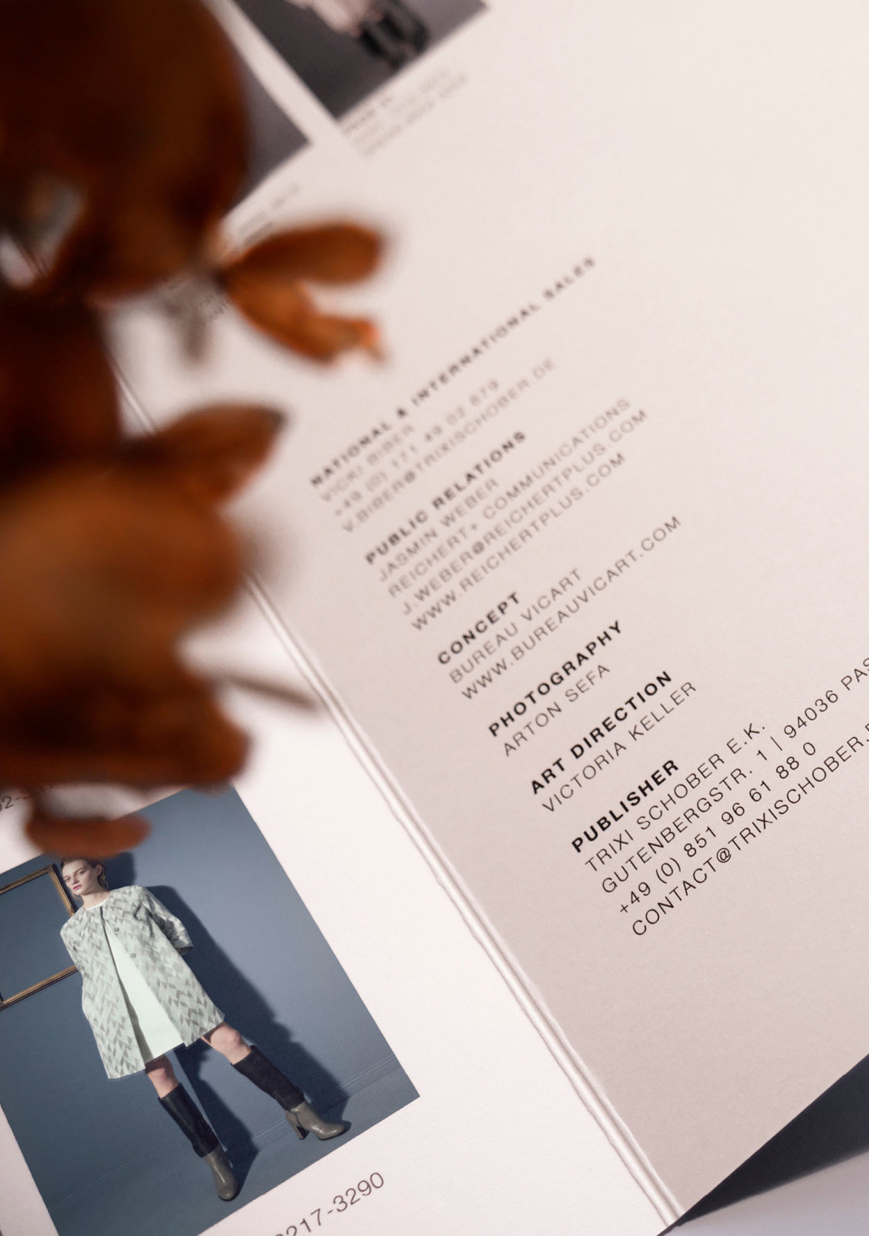 Fashion Lookbook Trixi Schober Masthead