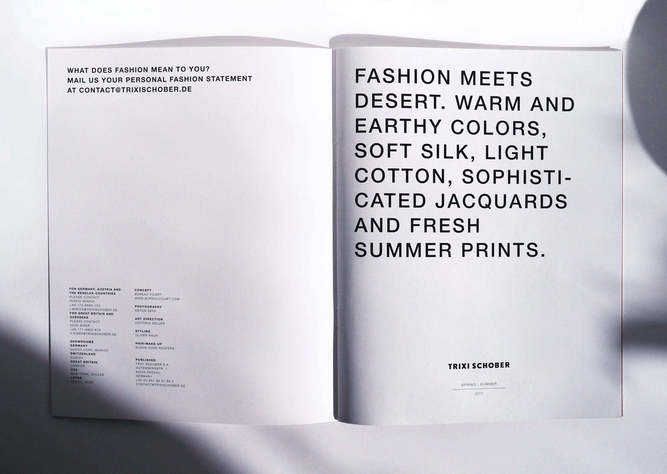 Fashion Imagebooklet Lookbook Trixi Schober Intro Campaign